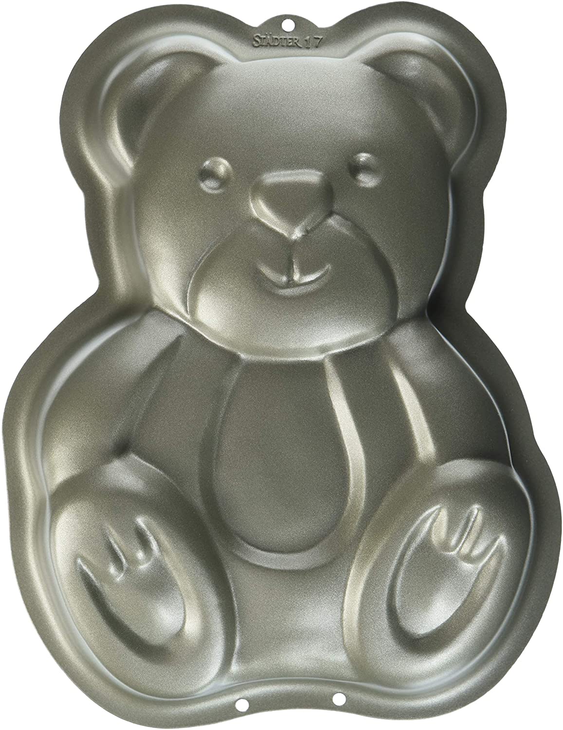 Staedter \'Städter 521087 \"Theo the ABC Bear Baking Tin, Non-Stick Coating, Grey, 23 x 17 x 3 cm