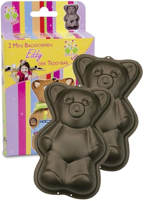 Staedter Städter 521094 Baking Mould teddy bear 11 cm Set of 2