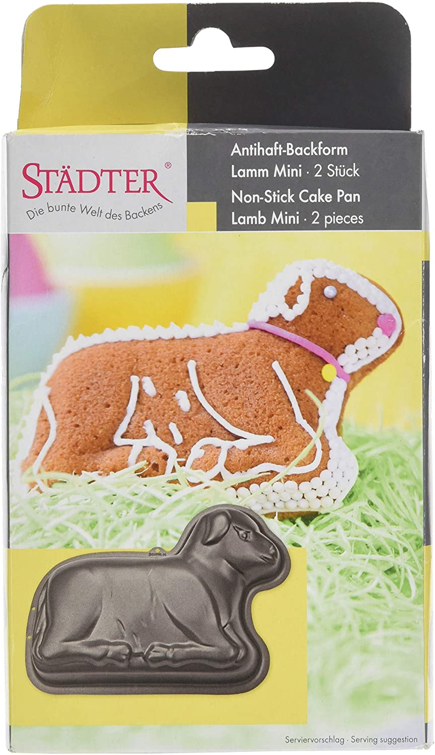 Staedter Städter 572058 Lamb Baking Mould, Set of 2, 13 cm