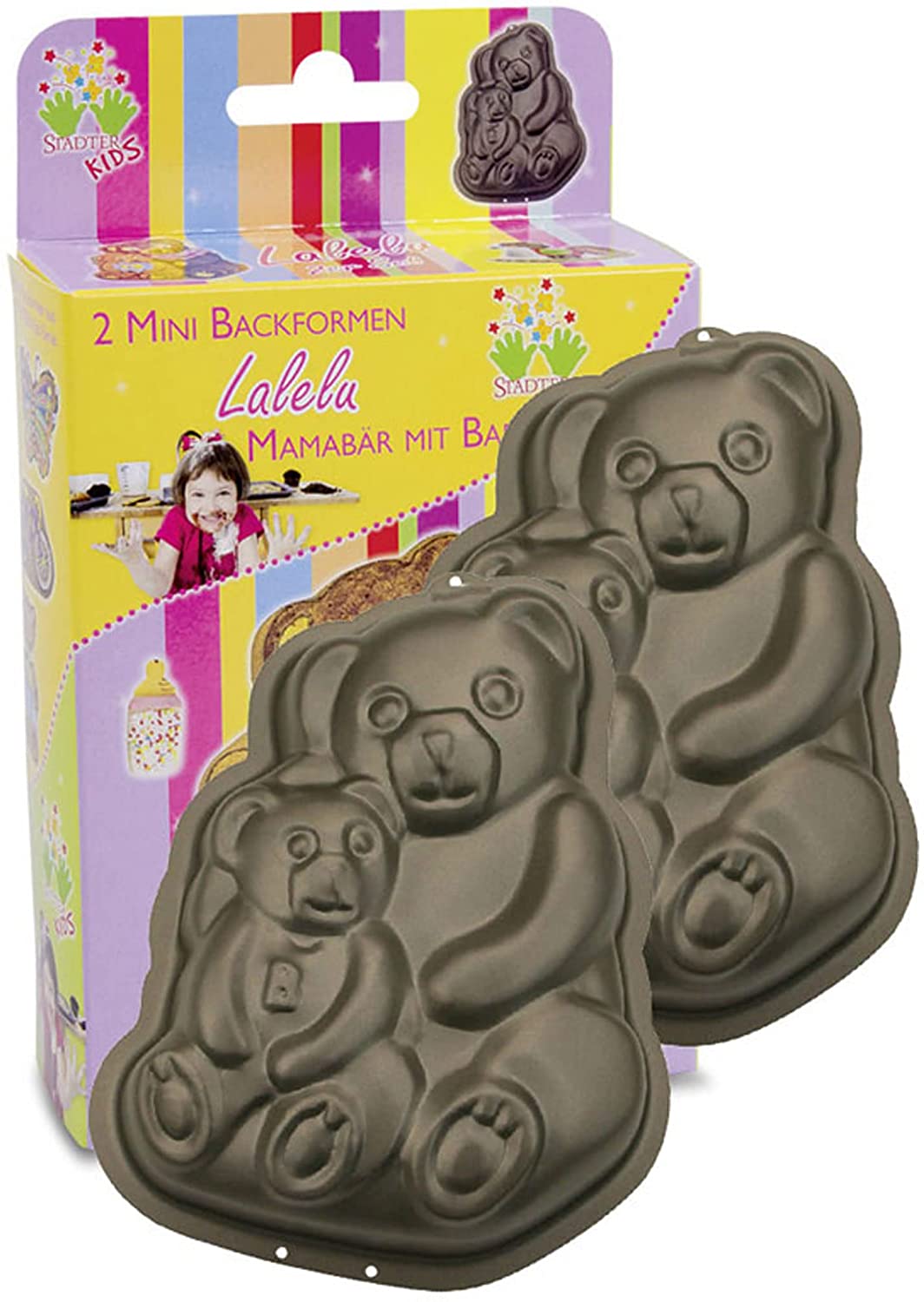 Staedter Städter 581050, Mama Bear Baking Mould, Set of 2, 13 cm