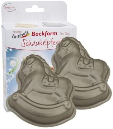 Staedter Städter 585102 Baking Mould Rocking Horse, Set of 2, 13 cm
