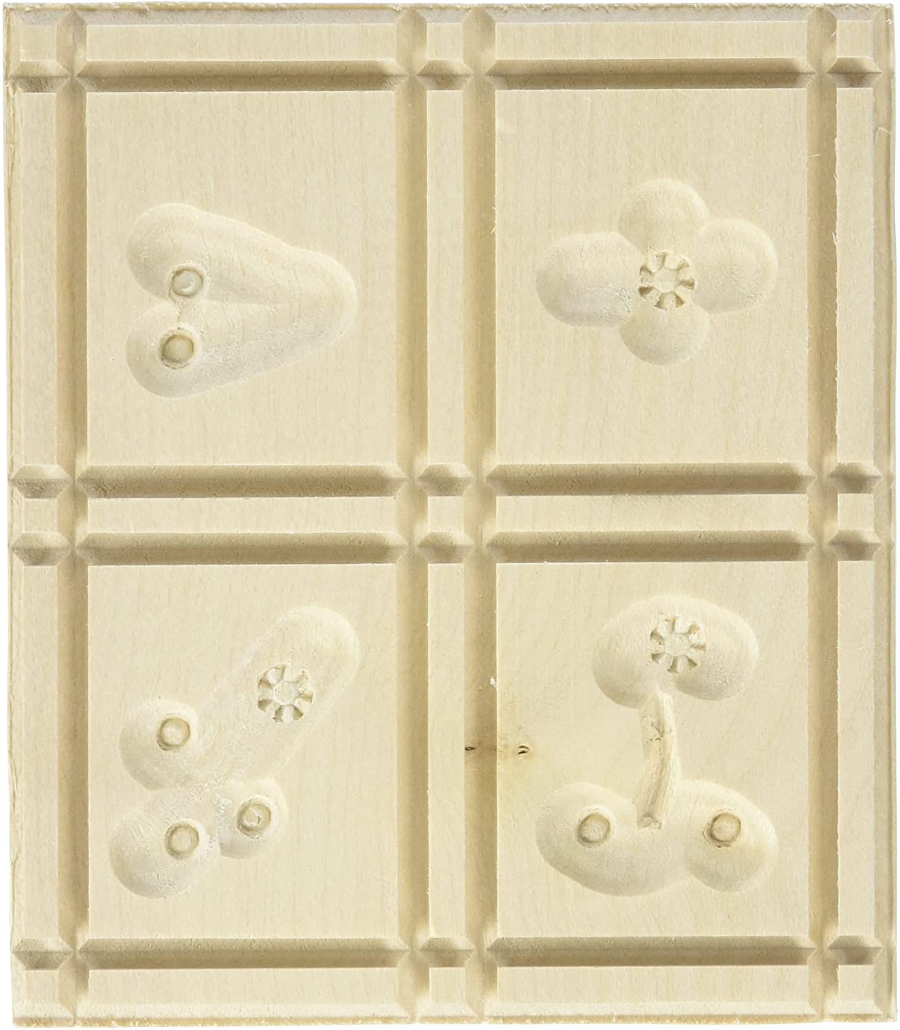 Staedter Städter 847033 Springerles Model 4 Pictures Baking Tray, Wood, brown, 12 x 10 x 3 cm