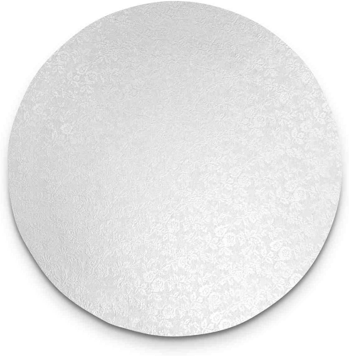 Staedter Städter 900035 Cake Board, Round Cake Stand, Plastic, white, 35 x 35 x 2 cm