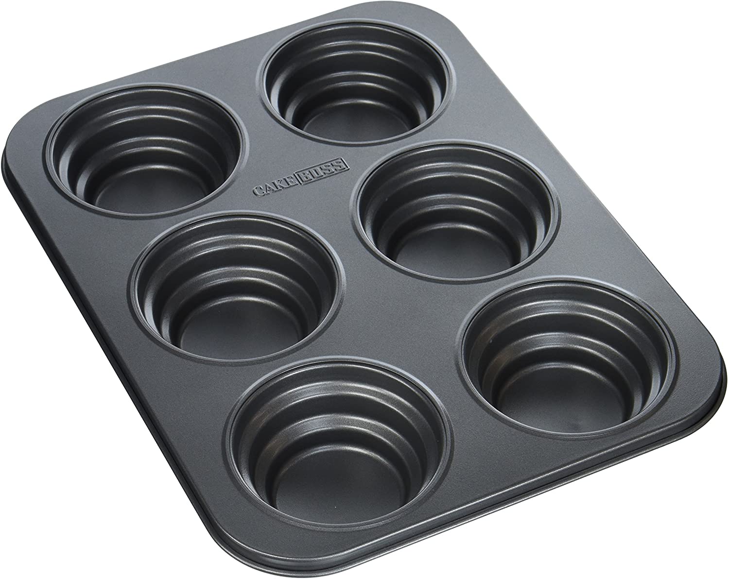 Staedter Städter Cake Boss CB58879 Circle (Pack of 6 Stainless Steel Diameter 10 cm, silver, 35 x 27 x 5 cm