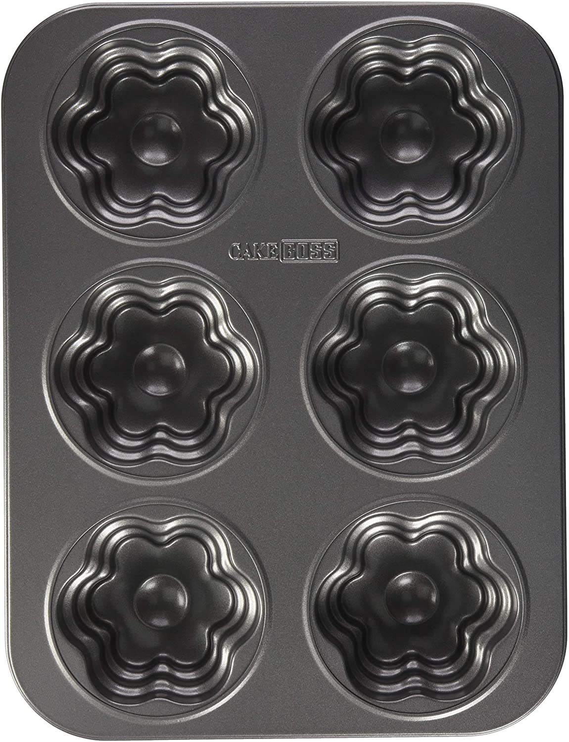 Staedter Städter CB58878 Cake Boss Stainless Steel Diameter 10 cm Silver Pack of 6 Flower, 35 x 27 x 5 cm