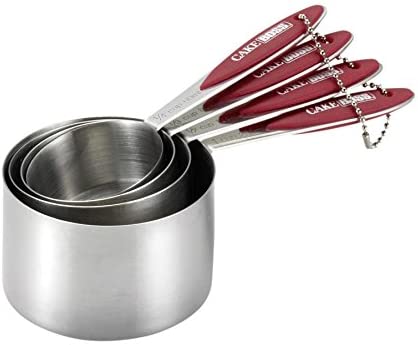 Staedter Städter CB58905 Stainless Steel Measuring Spoon Set, Red, 15 x 3 x 5 cm, 4 Units