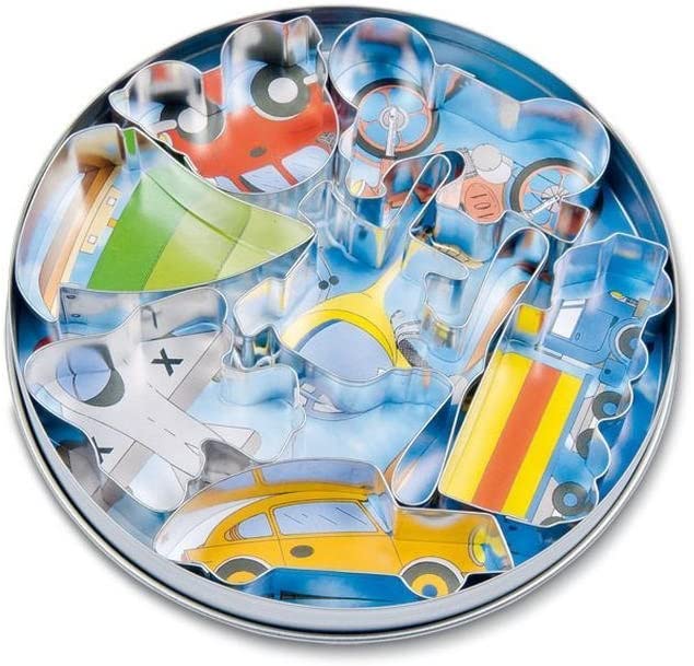 Staedter Städter Cookie Cutters with Vehicles Shapes 7 Pieces Tin Plate Tin