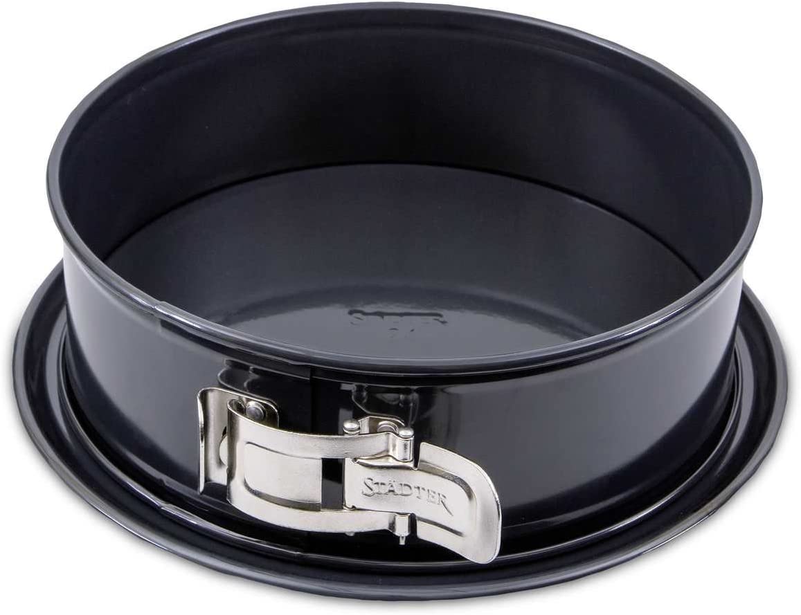 Staedter Selection Springform Cake Tin Diameter 28 x 7 cm with Flat Base Metal Black 28 cm
