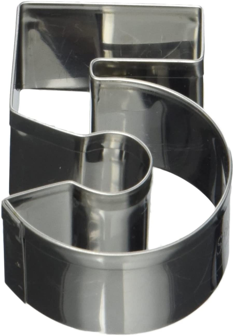 Staedter Cookie Cutter Number 5, Stainless Steel, 6.5 Cm