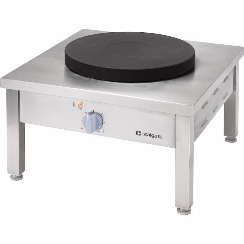 Stalgast stainless steel electric hob STANDARD, 1 cooking plate, 400 volts, 580 x 580 x 380 mm (W x D x H)