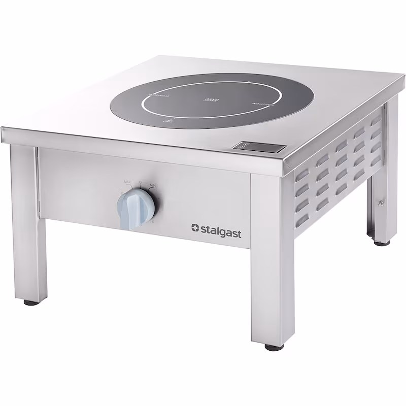 Stalgast stainless steel induction hob, 1 cooking plate, 8 kW