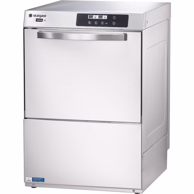 Stalgast Aqua A5 GN1/1 dishwasher with rinse aid, rinse aid and detergent dosing pump and 3 wash programs
