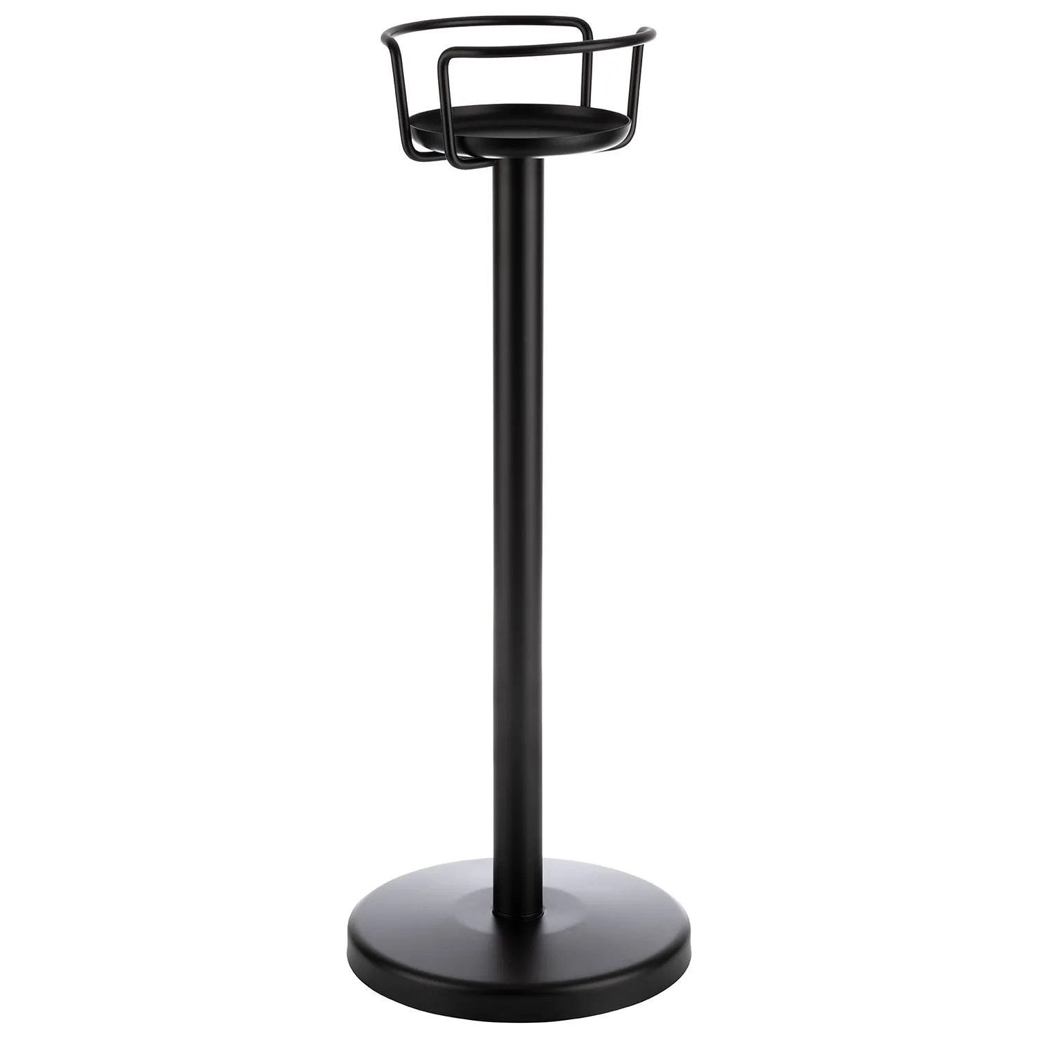 Stand for wine and champagne coolers, metal/zinc die-cast, diameter: 19.5 / 26.5 cm, height: 71.5 cm, color: black