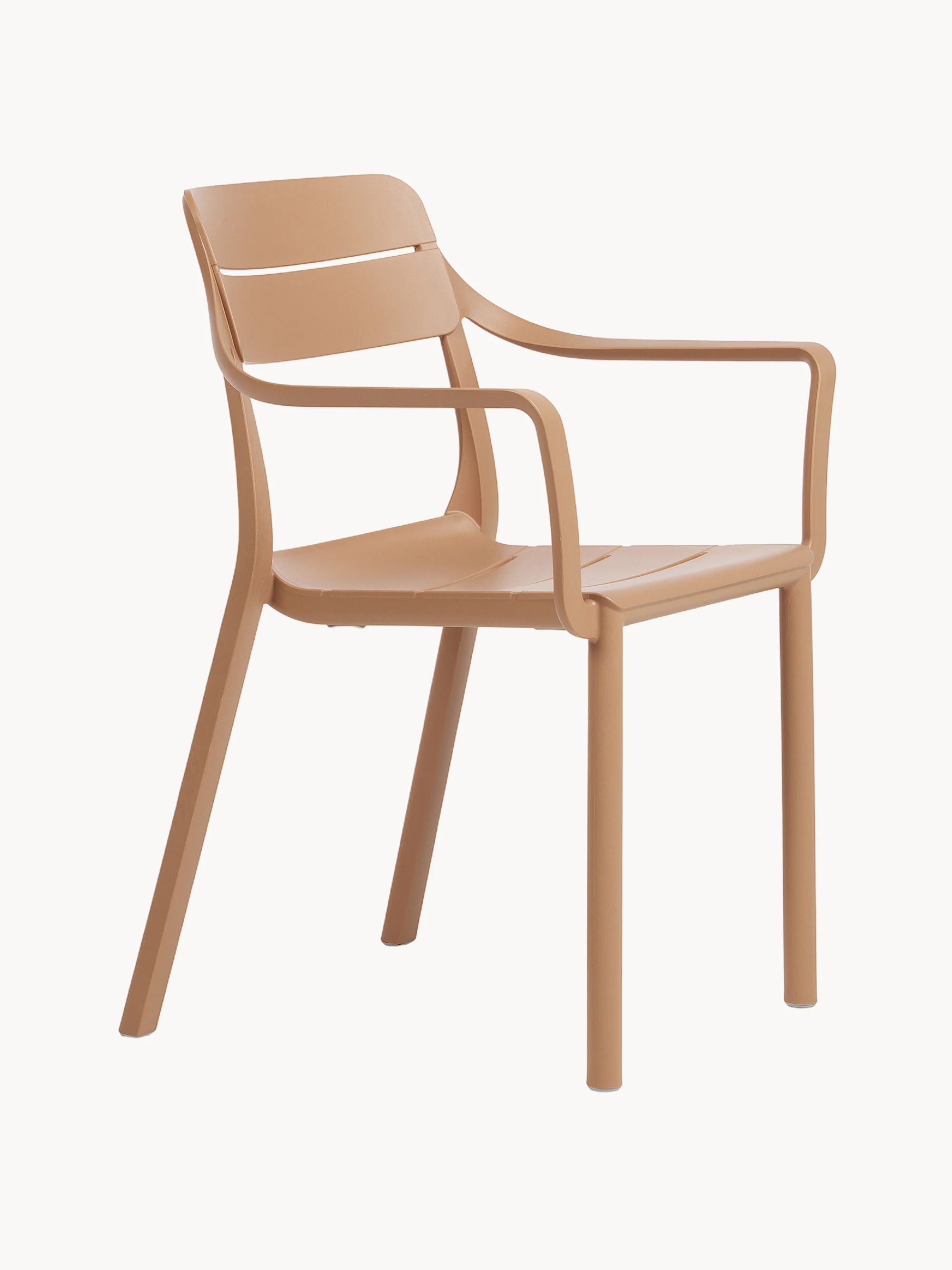 Nardi Stackable Cassia garden chair with armrests - Light brown