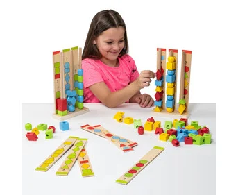 Stacking tower with shapes and color