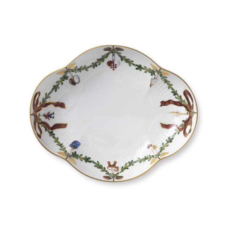 Royal Copenhagen Star Fluted Christmas Platter Around