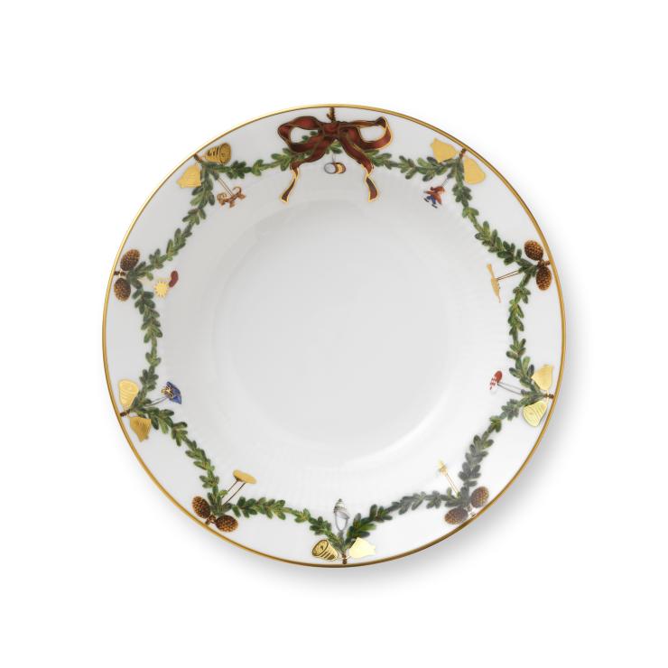 Royal Copenhagen Star Fluted Christmas Deep Dish