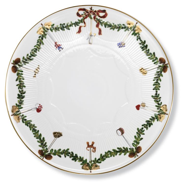 Royal Copenhagen Star Fluted Christmas Cake Stand