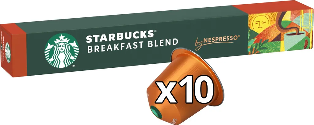 Nestlé Starbucks Breakfast Blend Medium Roast for Nespresso (1 x 10 capsules)