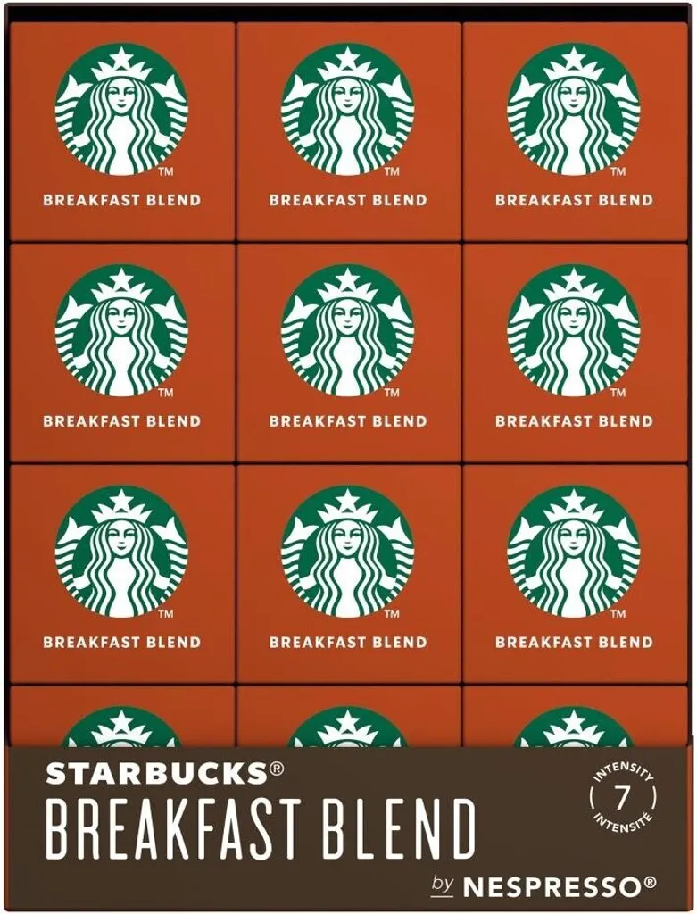 Nestlé Starbucks Breakfast Blend Medium Roast for Nespresso (12 x 10 capsules) 672g