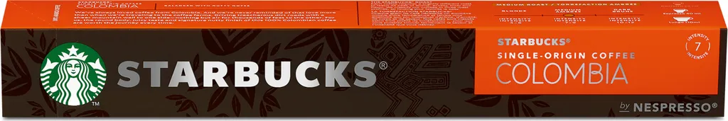 Nestlé Starbucks Colombia by Nespresso Coffee Capsules, fruity and nutty, 57g, 10 capsules 57g