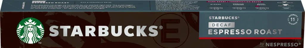 Nestlé Starbucks Decaf Espresso Roast by Nespresso Coffee Capsules 57g, 10 Capsules 57g
