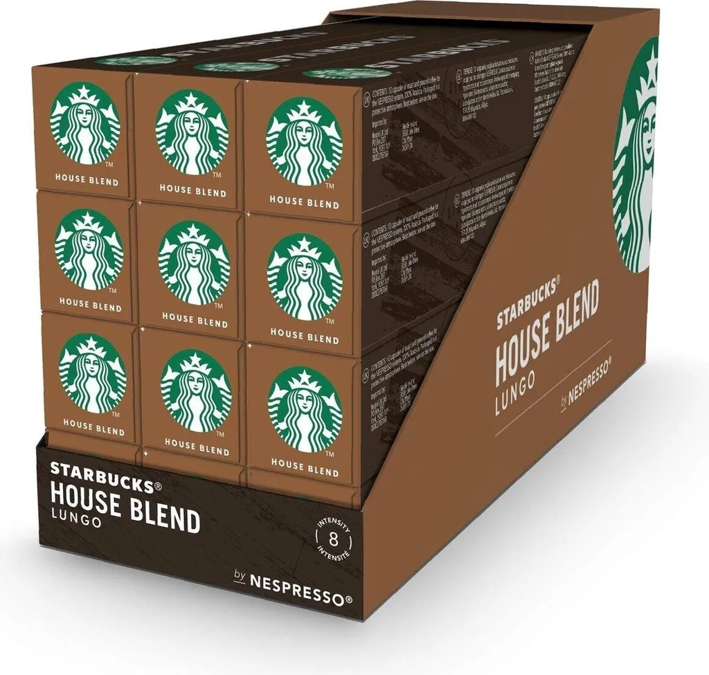 Nestlé Starbucks House Blend Lungo for Nespresso (12 x 10 capsules)