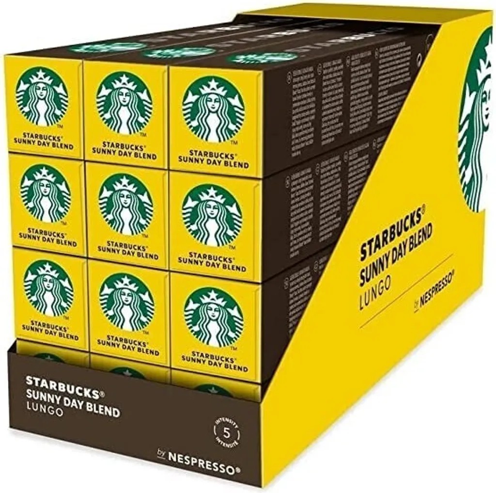Nestlé Starbucks Sunny Day Blend Lungo by Nespresso Blonde Roast Coffee (12 x 10 capsules)