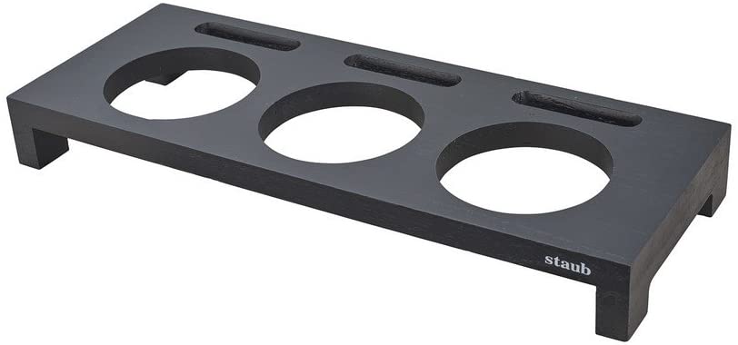 Staub 1190700 Natural Wood Stand for 3 Mini Cocottes