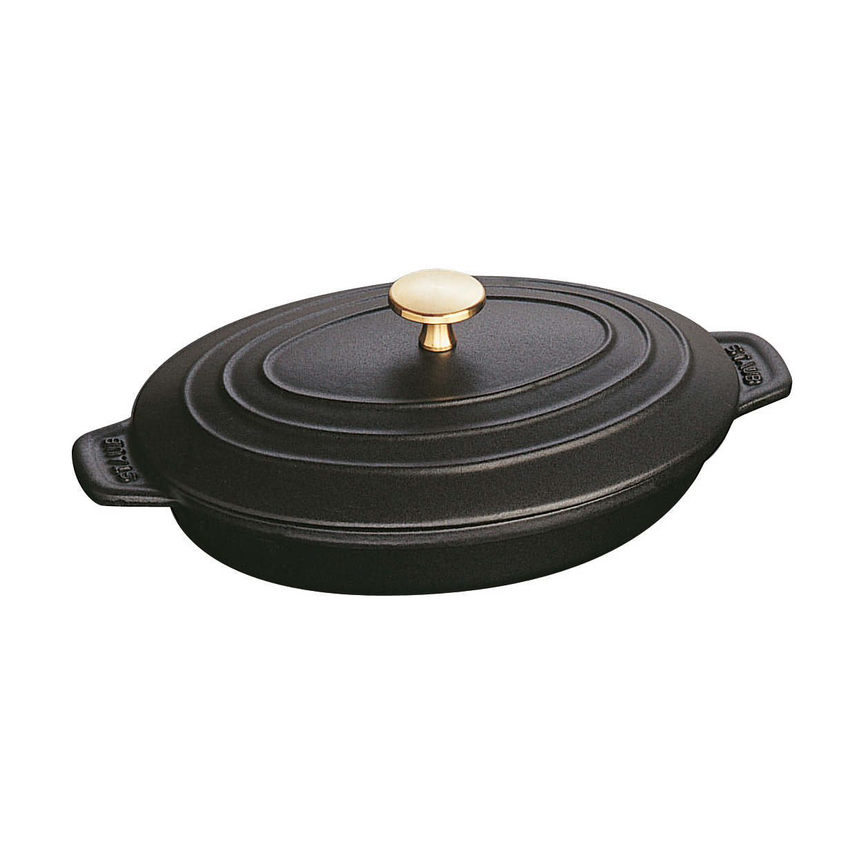 Staub cast iron baking dish with lid, oval, 23 cm