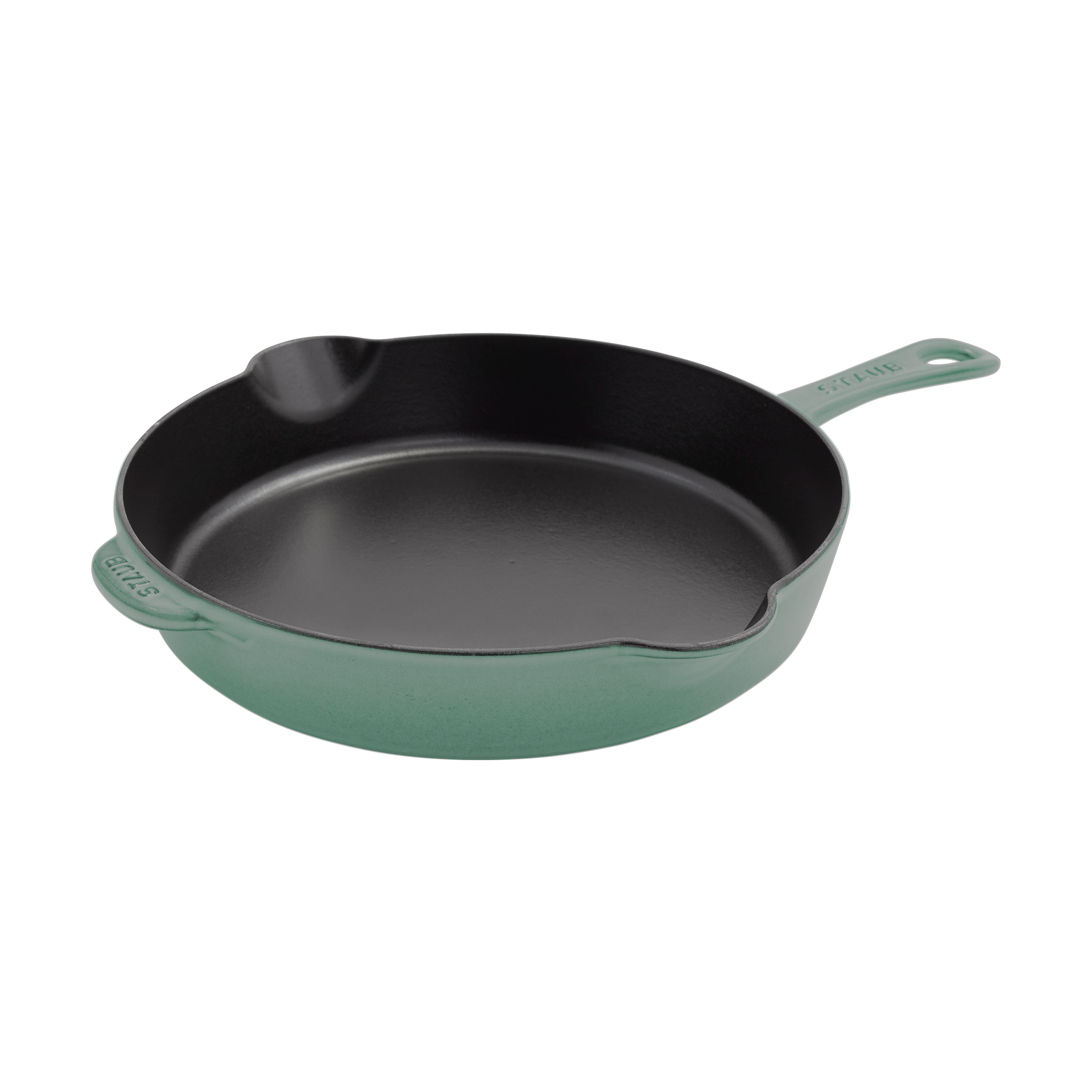 Staub cast iron frying pan with spout Ø28 cm, Green