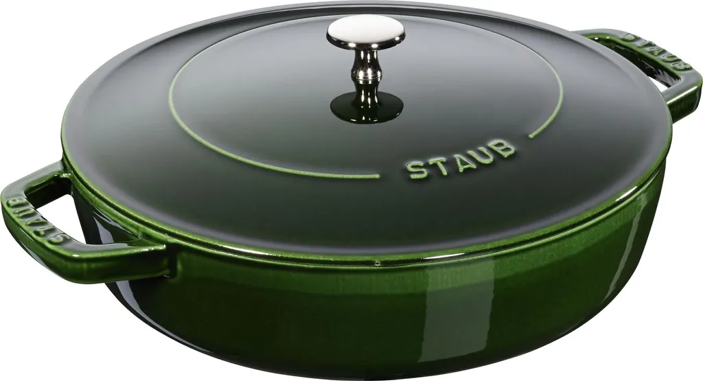 STAUB Cast Iron Casserole Dish Chistera Teardrop Structure in the Lid Round 24 cm 2.5 L