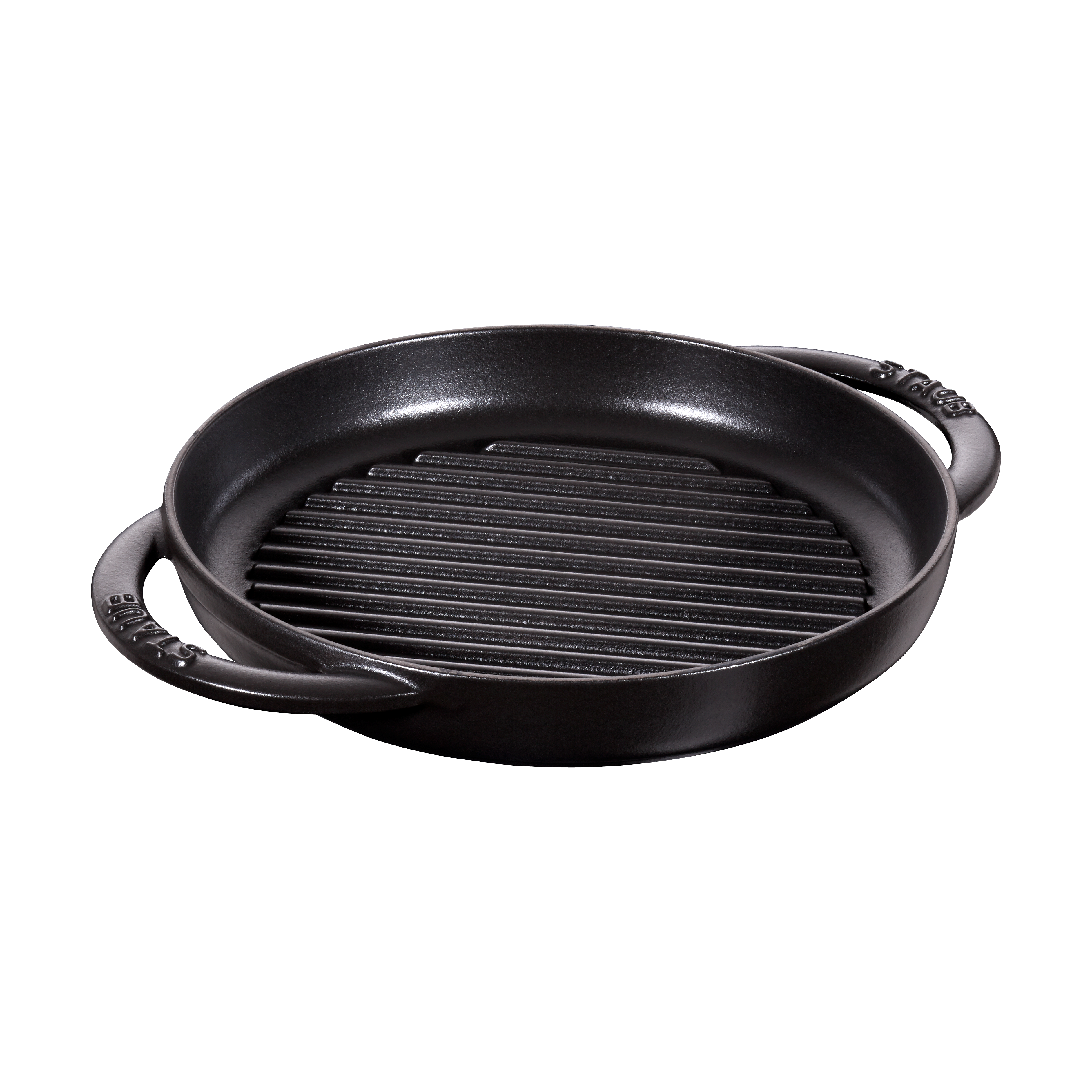 Staub Pure Grill Pan Cast Iron Round Black