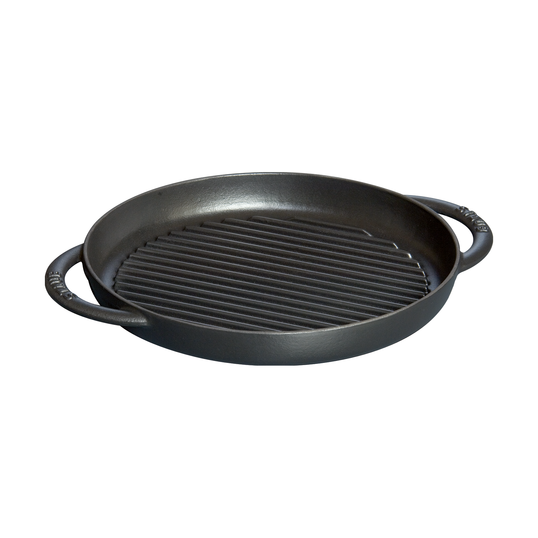 Staub Pure Grill Pan Cast Iron Round Black