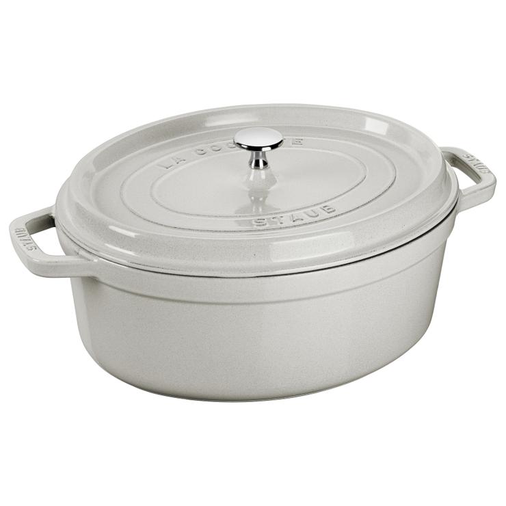 STAUB Dust White Truffle Pot Oval