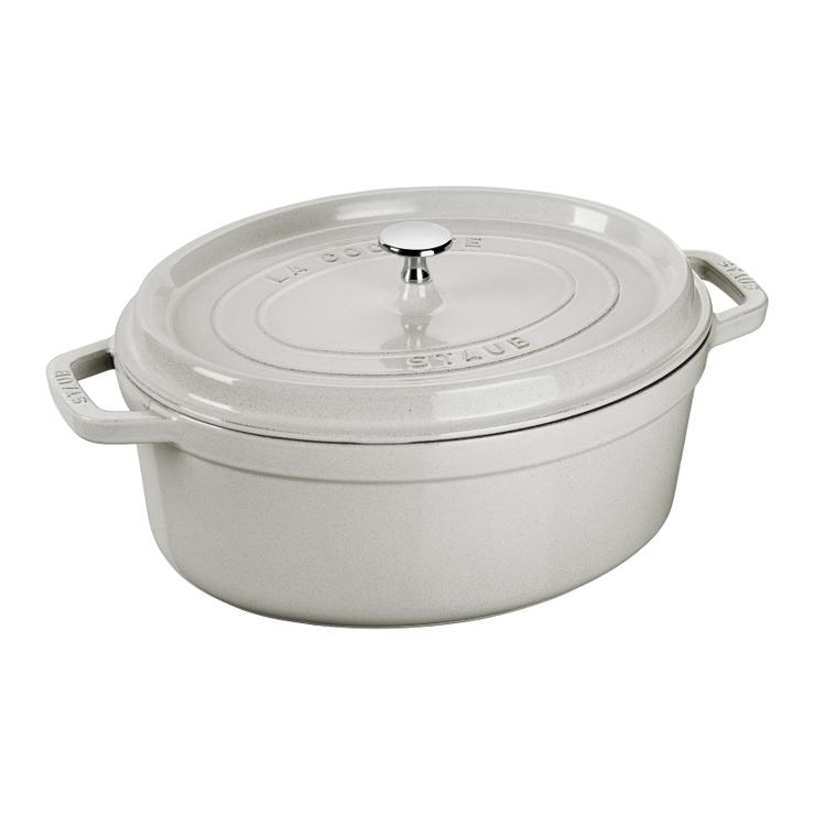 STAUB Dust White Truffle Pot Oval