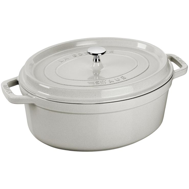 STAUB Dust White Truffle Pot Oval