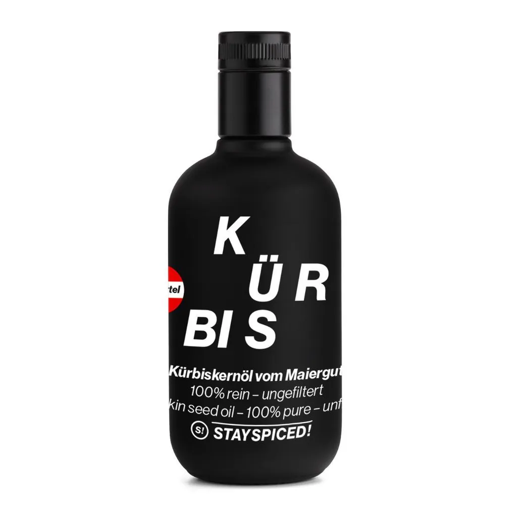 Spiceworld STAY SPICED! Pumpkin seed oil from Maiergut 500 ml – 100% Innviertel pumpkin seeds - unfiltered & all-natural - intensely nutty & deep green
