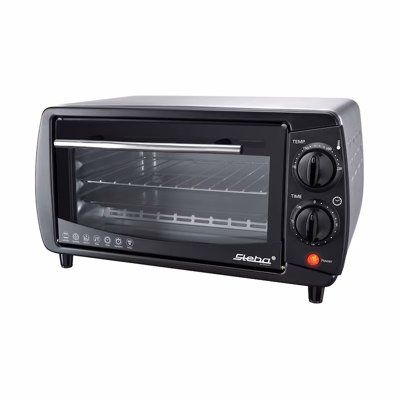 Steba Mini Oven KB 9.2 with stainless steel housing and pizza depth up to Ø 24.0 cm