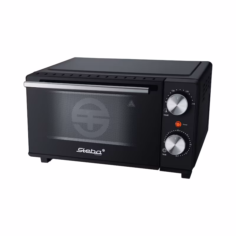 Steba Mini Oven KB M9 with approx. 9 liter interior capacity and pizza depth up to Ø 22 cm