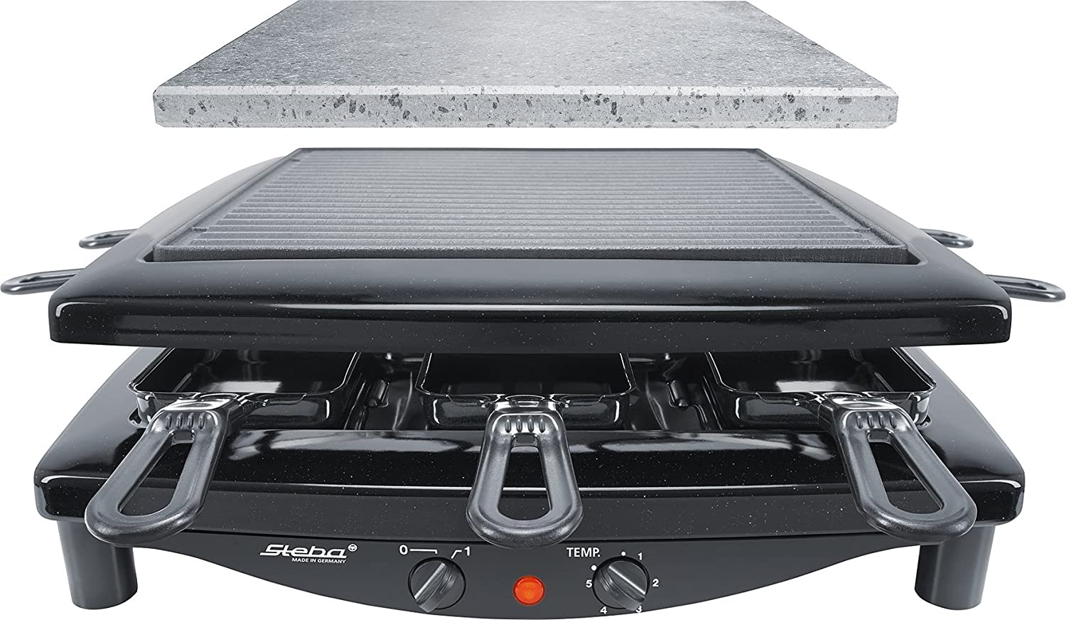 Steba RC 3 Plus Raclette Grill - Chrome, Black