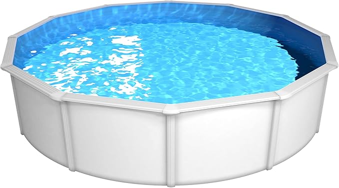 Steinbach Nuovo de Luxe II Steel Wall Pool Set, Without sand filter analogue, White