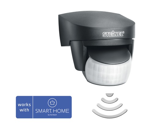 Steinel motion detector IP54 Smart Friends with repeater function black - compatible with SMART HOME by hornbach