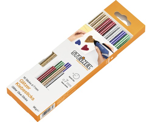 Steinel glitter glue sticks Ø 7 mm pack of 16