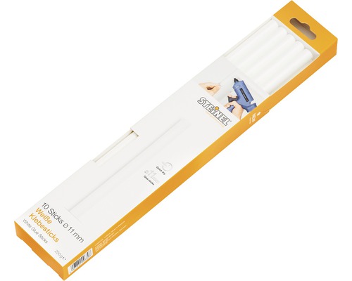 Steinel white glue sticks Ø 11 mm, pack of 10