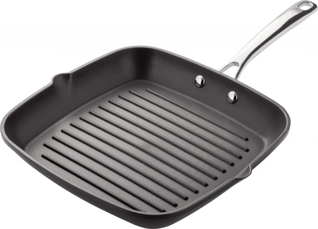 Stellar-York Grill Pan, Aluminum, 45.3x26x6 cm, Black/Silver