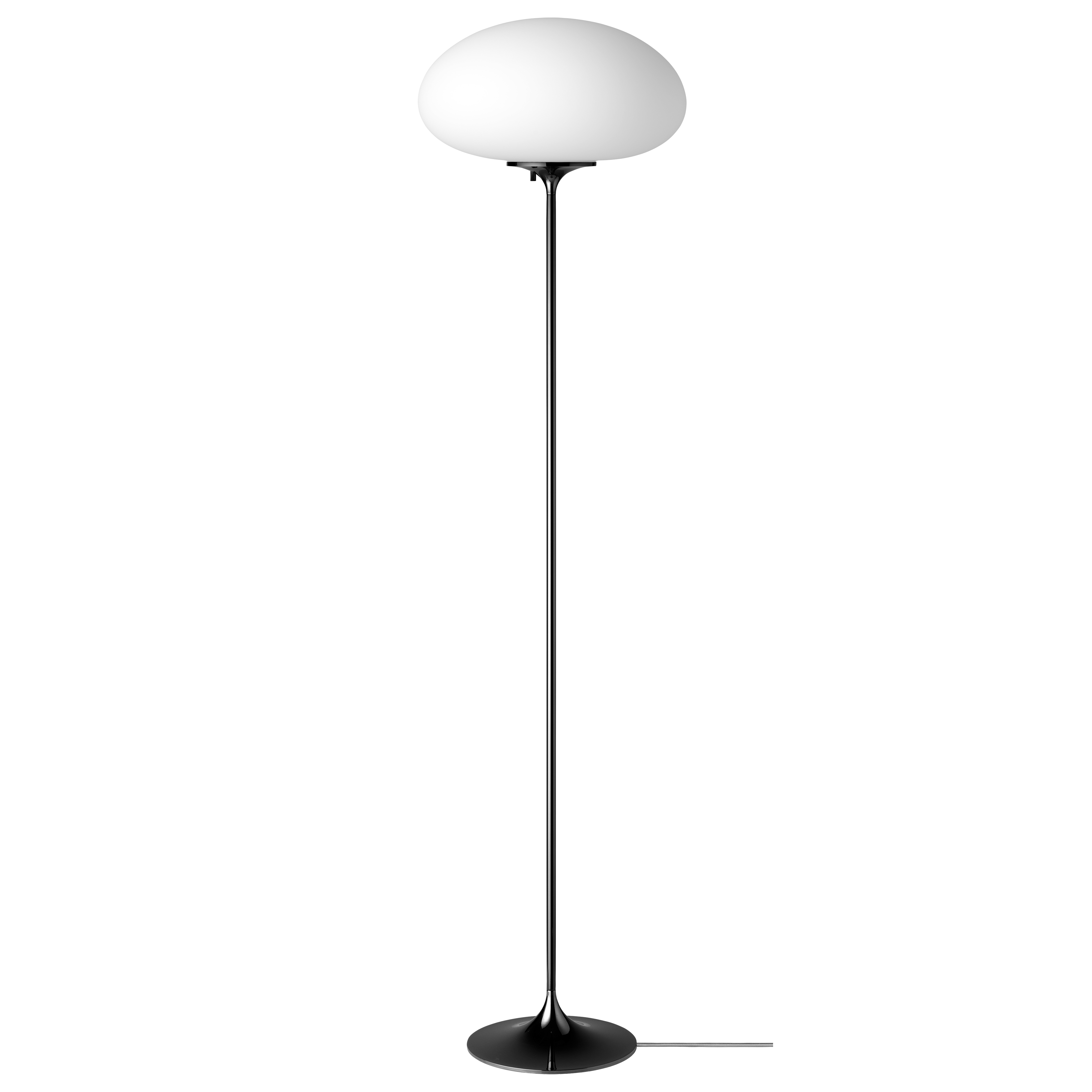 gubi Stemlite Floor Lamp 150cm, Black Chrome