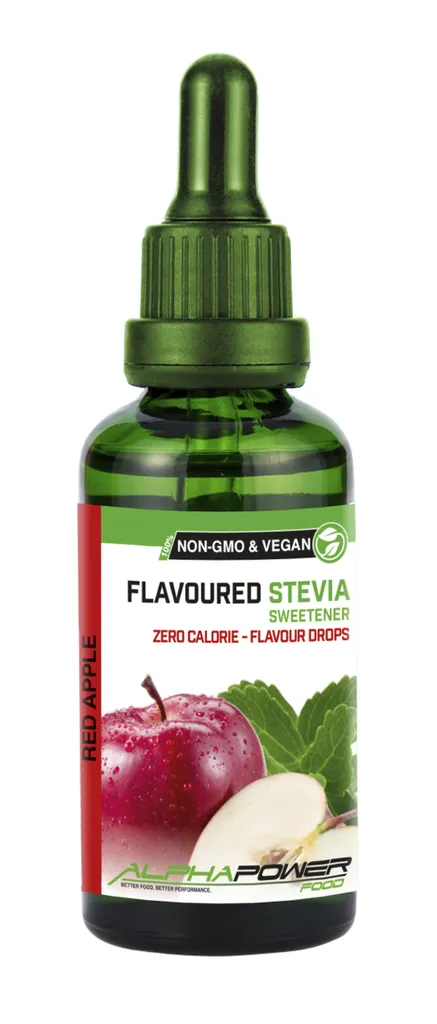 ALPHAPOWER FOOD Stevia Flavours 50ml RED APPLE