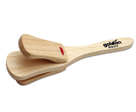 Wooden handle castanet