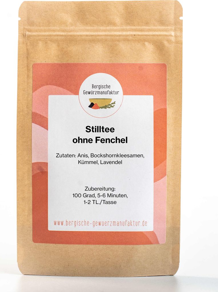 Bergische Gewürzmanufaktur Breastfeeding tea without fennel, with anise, fenugreek, caraway and lavender, 100 grams 100g